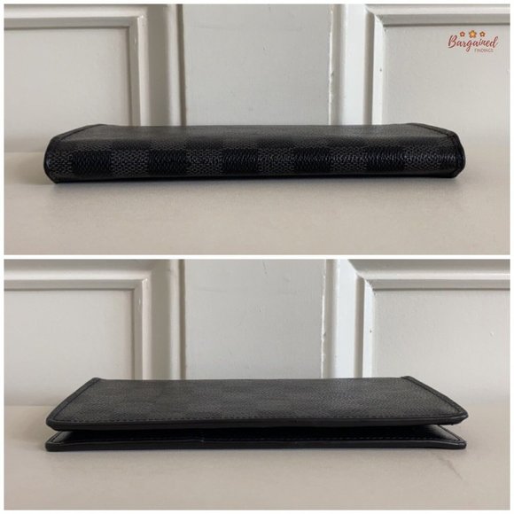 Authentic Louis Vuitton Damier Graphite Coated Canvas Leather Brazza Wallet 2014 - Picture 6 of 14